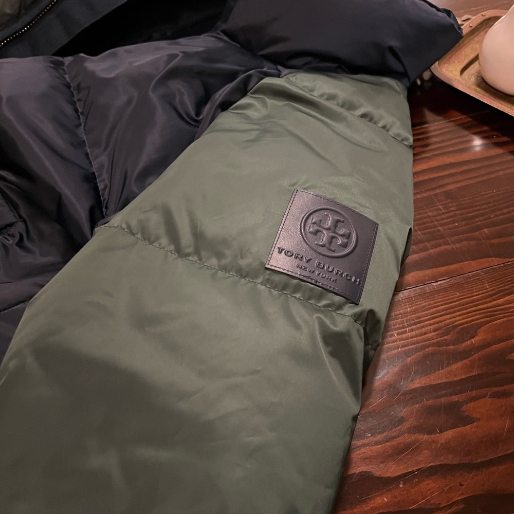 Tory Burch Navy Reversible Down Jacket - Picture 13 of 16